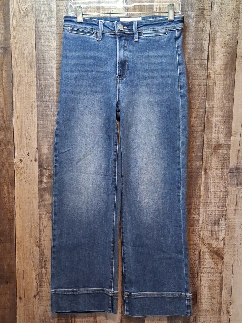 Women's The Buckle RISEN Jeans Size 5 27 Hi-rise Wide Leg Crop